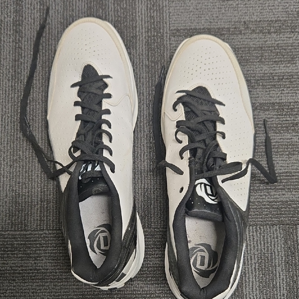 Derek Rose Black and White Athletic Shoes Minimalist Design